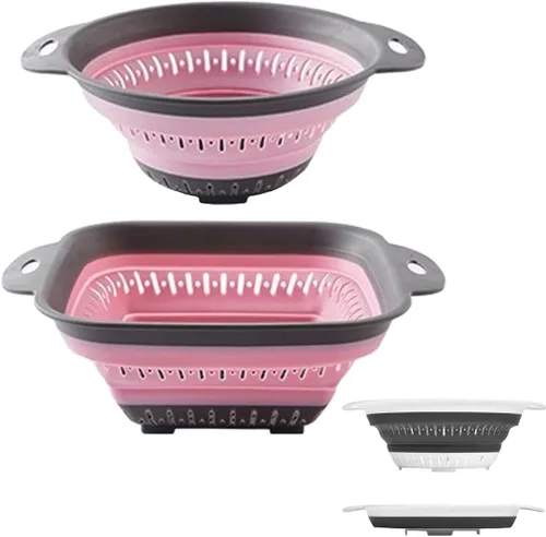 Miniatura 17 de Colador y colador plegable, coladores de silicona y coladores de alimentos, para verduras y frutas, esenciales de cocina