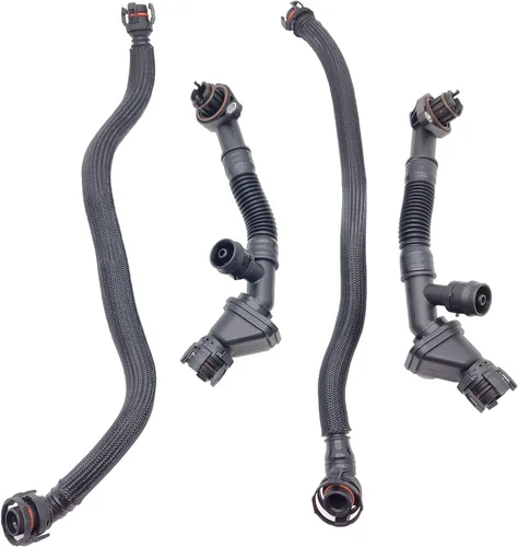 Miniatura 7 de 4 piezas de tubo de ventilación de cárter izquierdo y derecho para BMW 550i 650i 750i 750Li Alpina B7 X5 X6 xDrive35i N63 4.4L 11157575640