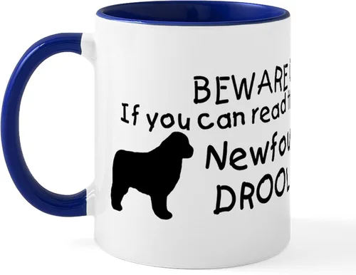Miniatura 42 de CafePress Newfoundland Dog Drool Zone Taza de café de cerámica de 11 oz (11.0 fl oz)