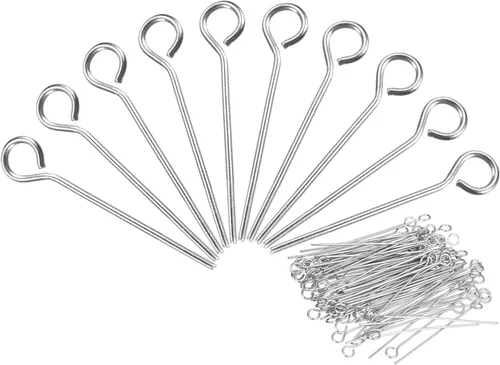 Miniatura 6 de PATIKIL 500 alfileres de ojo de acero inoxidable 304 de 0.71 pulgadas de calibre 22 de plata para hacer joyas, manualidades, collares, pulseras