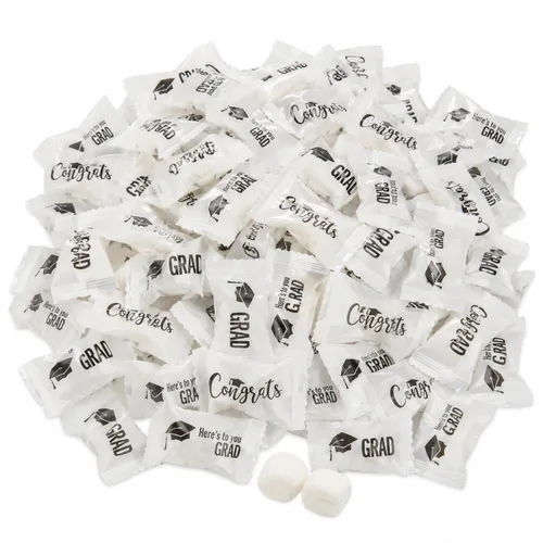 Miniatura 13 de Fun Express Buttermints de graduación envueltas individualmente, 108 piezas de caramelo de menta naranja para recuerdos de fiesta y buffet