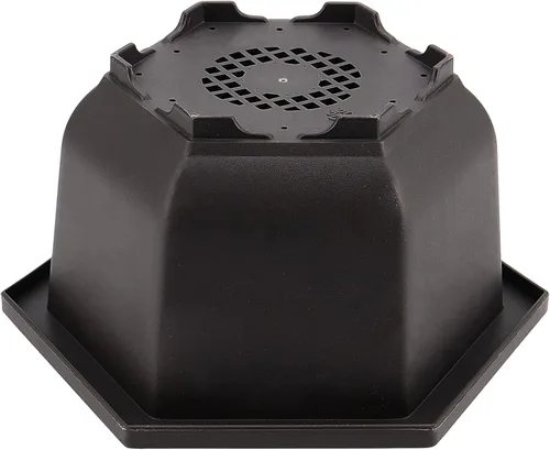 Miniatura 6 de Paquete de 5 Macetas para Bonsái, Macetas Hexagonales de Entrenamiento para Bonsái de Plástico con Malla Incorporada con Bandejas, Maceta