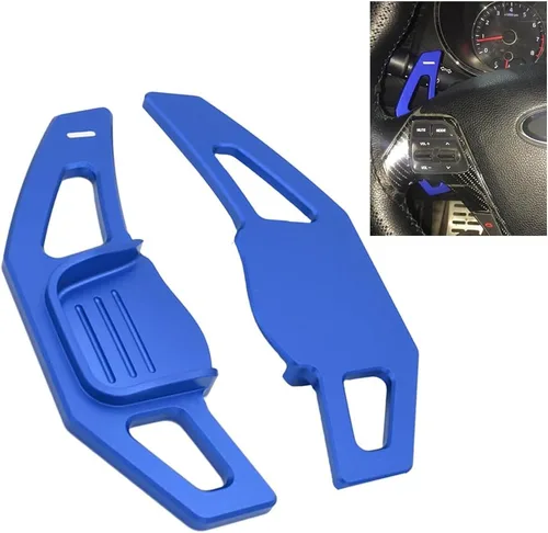 Miniatura 8 de SANRILY Cubiertas de aluminio negro de la palanca de cambios del volante para KIA K3 Forte Koup SX 2015 2016 GT SW 2013 2014 Paddle Shifter