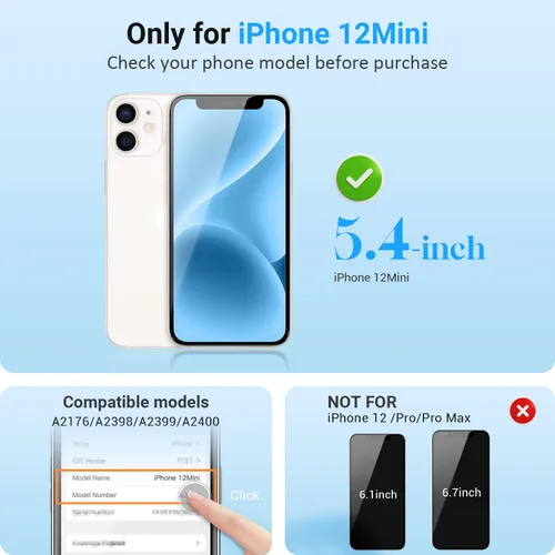 Miniatura 2 de Reemplazo de pantalla LCD de 5.4 pulgadas para iPhone 12, montaje digitalizador táctil 3D con herramientas de reparación, protector de pantalla
