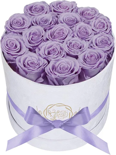 Miniatura 45 de Prifroti 17 flores en una caja de gamuza de lujo, regalos de cumpleaños para mujeres, flores preservadas, regalo de rosas para el día de la madre