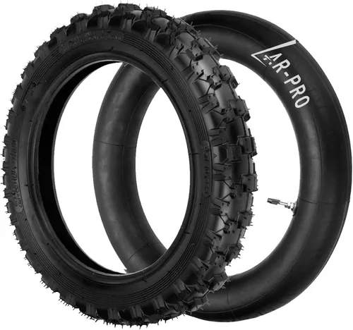 Juego de neumático todoterreno y cámara interior de 2.5-10 pulgadas - Neumático de moto de cross con llanta de 10 pulgadas y cámara interior de