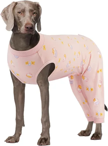 Miniatura 13 de Kuoser Traje de Cirugía para Perro Hembra Esterilización Macho Castración, Manga de Pierna de Perro para Dejar de Lamer Enterizo Suave para Perro