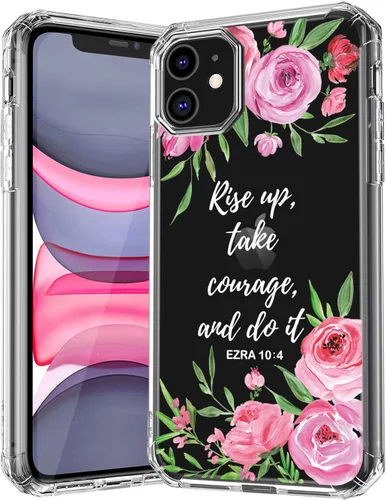 Miniatura 10 de Funda para iPhone 11 Bible Verses Series – Bonita Biblia Versos, citas, flores, diseños florales, inspiradoras, niñas y mujeres, suave protector