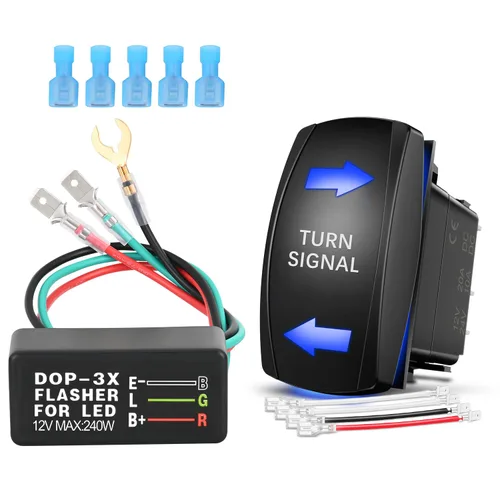 Miniatura 4 de Nilight Interruptor basculante de barra de luz de techo, interruptor de barra de luz LED, interruptor de barra de luz LED de 5 pines, interruptor