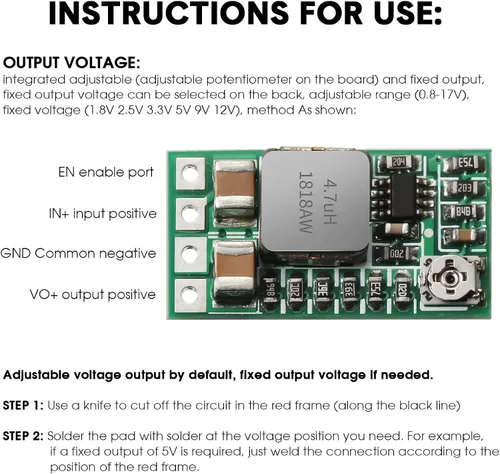 Miniatura 2 de 10 piezas 5v módulo regulador mini reductor de voltaje DC 4.5-24V 12V 24V a 5V 3A Volt Buck convertidor fuente de alimentación módulo transformador