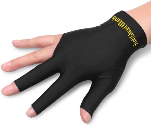 Miniatura 8 de Scott Edward Guantes de billar 10 piezas/set 3 dedos abiertos Guantes de billar Guantes de taco de piscina Spandex para mano izquierda o derecha