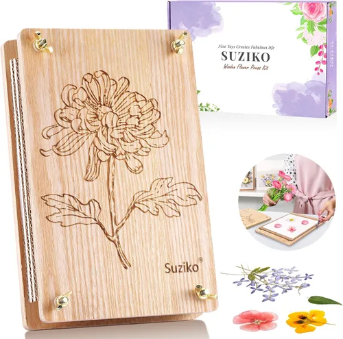 Suziko Kit de prensa de flores grandes de 10.8 x 6.9 pulgadas para adultos, kit de preservación de flores y plantas, artes y manualidades para