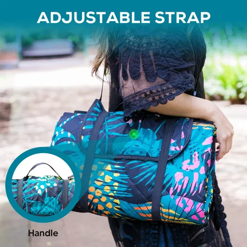 Miniatura 4 de RawRock Manta de picnic portátil para exteriores, grande para 6 adultos y resistente al agua, práctica bolsa para playa, campamento en la hierba, a