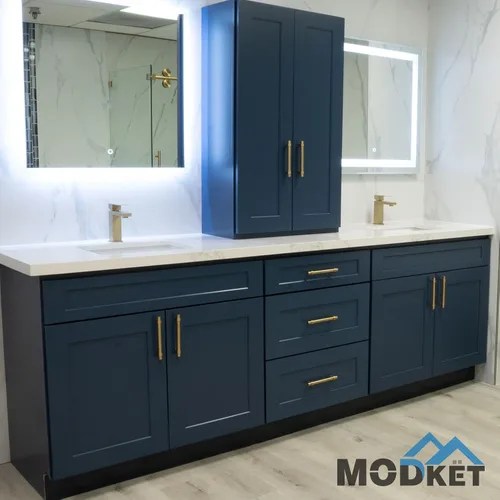 Miniatura 8 de Modket Paquete de 1 manija estilo barra europea de oro cepillado para gabinete de acero inoxidable 304 de 2 pulgadas