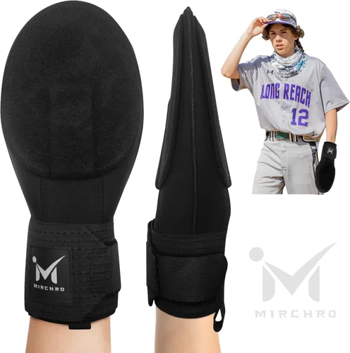 Miniatura 2 de Guante deslizante para jóvenes y adultos, guante de béisbol y sóftbol para protección de la mano, accesorio Drippy Drip diseño ambidiestro Negro