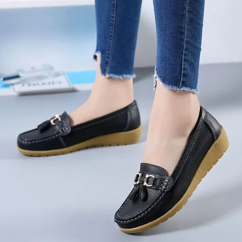 Miniatura 5 de Mocasines Penny para mujer, estilo casual, cómodos, sin cordones, para caminar, planos, para conducir, zapatos anchos para mujer