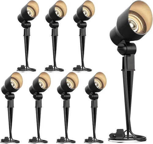 Miniatura 9 de GOODSMANN Foco de bajo voltaje 12V AC Iluminación de paisaje 3W Bombilla LED reemplazable 200 lúmenes 3000K blanco cálido al aire libre con conector