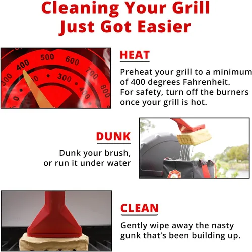 Miniatura 4 de Grill Rescue Cabezal de limpieza de raspador reemplazable para barbacoa, cepillo de parrilla sin cerdas, herramientas raspadoras duraderas y únicas