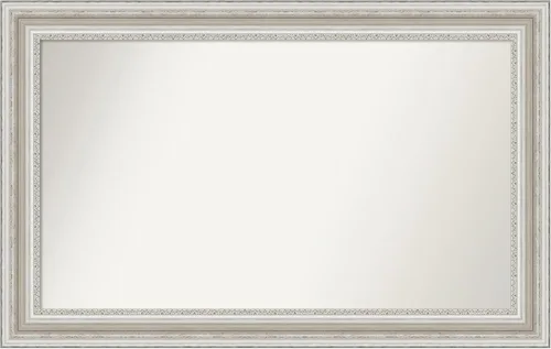 Miniatura 105 de Amanti Art Espejo de baño plateado para sobre el fregadero, 26 x 26 pulgadas, espejo cuadrado de plata antigua, marco de madera tradicional mediano