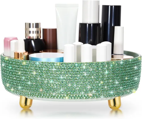 Miniatura 13 de Honeydak Organizador de maquillaje de perfume negro brillante para el Día de la Madre, regalos para el Día de la Enfermería para mujeres