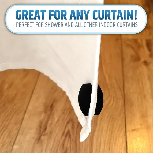 Miniatura 9 de Potentes Pesos Magnéticos Anti-Ondulación para Cortina de Ducha para una Experiencia de Baño Sin Salpicaduras - Envueltos en Silicona 360° - Nunca
