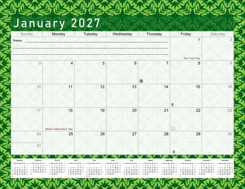 Calendario mensual 2022 – 2023 de pared / escritorio encuadernado en espiral – 16 meses de escritorio / calendario secante de pared / planificador –