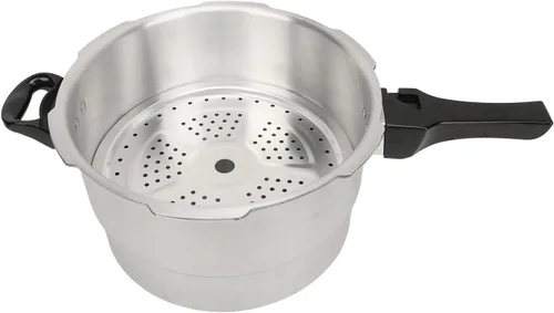 Miniatura 8 de Luqeeg Olla a presión de aluminio, olla a presión con calor rápidamente, distribución uniforme del calor, estufa de inducción y doble uso abierto