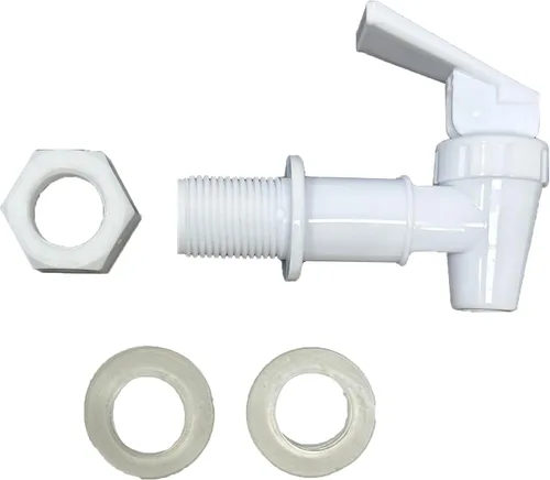 Grifo de reemplazo del dispensador de agua,- Conector macho blanco, flujo libre, para cafeteras de té helado, grifo, dispensador de bebidas frías,