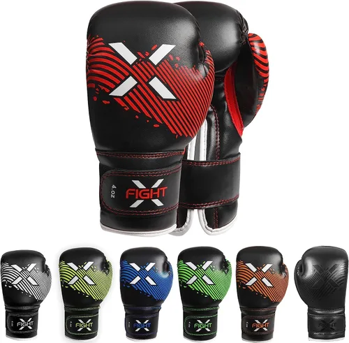 Miniatura 10 de Guantes de boxeo para niños de 3 a 8 años, 4 6 onzas, entrenamiento MMA, niños, niñas, guantes de kickboxing para entrenamiento, saco de boxeo, Muay