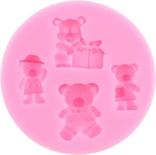 Miniatura 7 de Zixiang Molde de fondant de perlas 3D, molde de silicona para fondant, bolas de perlas semiesferas, moldes de chocolate para oso de peluche