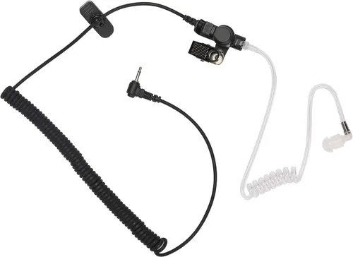 Walkie Talkie - Auricular de vigilancia de 0.098 in con auriculares de tubo acústico transparente encubiertos para micrófono de altavoz