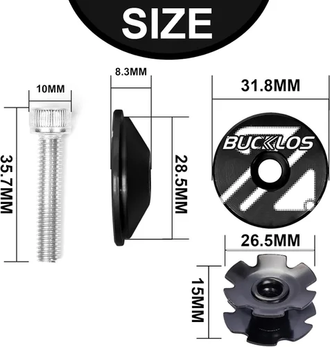 Miniatura 6 de BUCKLOS Horquilla manual de suspensión de aire MTB QR de 29 pulgadas y tuerca de estrella de tapa superior