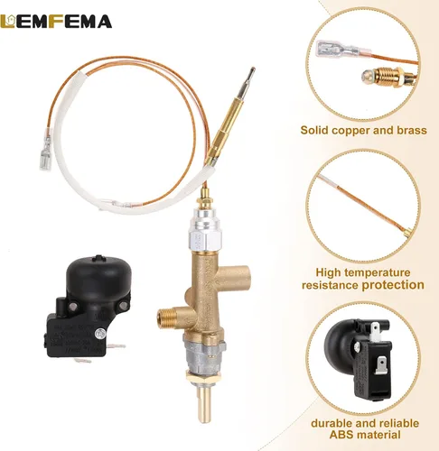 Miniatura 5 de Reparación de calentador de patio de gas propano, piezas de repuesto para sensor de termopar y controles de interruptor de volcado, kit