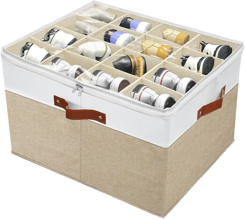 Organizador de almacenamiento de zapatos para armario, caja de almacenamiento de zapatos apilable para entrada, armario de almacenamiento en cubo,