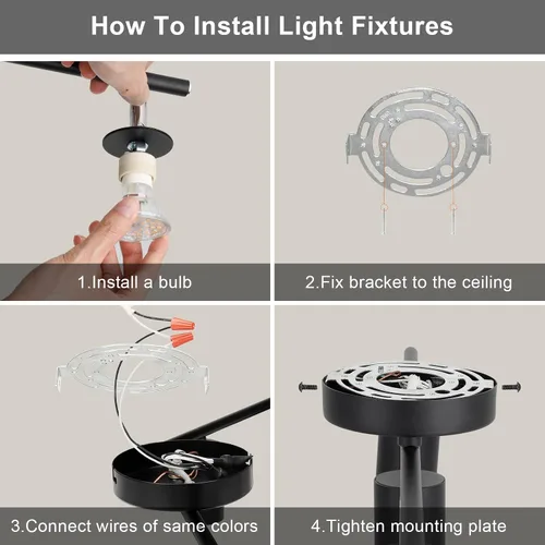 Miniatura 8 de Ketom Luminarias de Riel de Techo de 4 Luces, Foco LED de Techo Negro GU10, Kit de Luz de Riel Moderno para Cocina Pasillo Sala de Estar