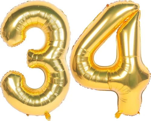 Miniatura 101 de Globos de helio de 40 pulgadas con dígitos dorados para fiesta de cumpleaños., Número 0, 40 pulgadas, número 0 oro 7