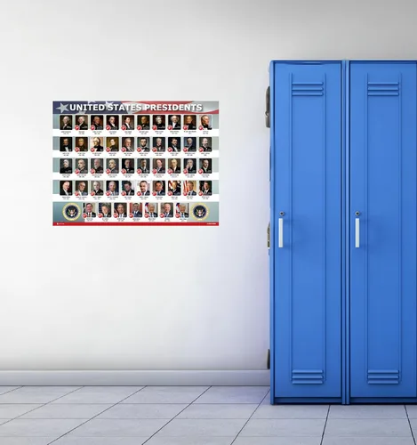 Miniatura 4 de Póster de los presidentes de los Estados Unidos de América, cartel horizontal laminado para decoración de pared escolar, para aula