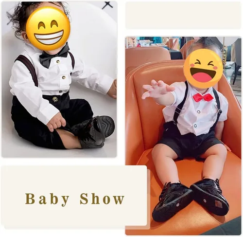 Miniatura 3 de Meckior Zapatos de Boda Clásicos para Bebés Niños y Niñas de Cuero Sintético PU, Mocasines Brogue, Zapatos Oxford para Niños Pequeños, Zapatos