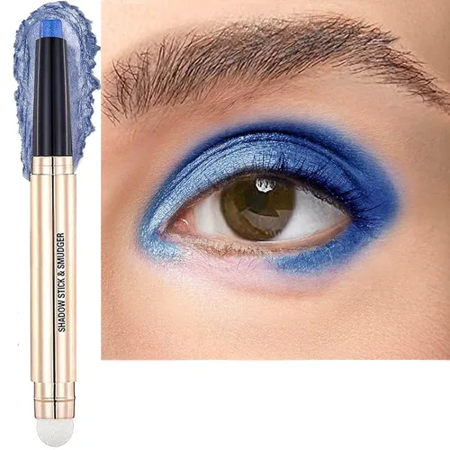 Miniatura 25 de Lápiz delineador de ojos y sombra de ojos verde brillante, lápiz de sombra de ojos cremoso, brillante, suave, hipoalergénico, resistente al agua