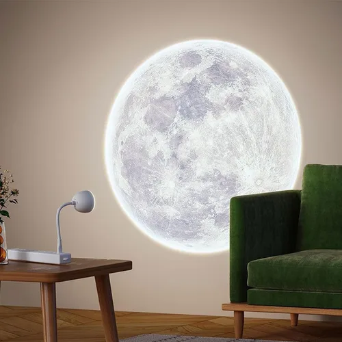 Miniatura 3 de Proyector de luz nocturna de luna, lámpara de proyector USB con 3 modos LED ambientales, control remoto, luz nocturna, dormitorio, sala de estar