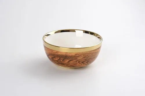 Miniatura 15 de Pampa Bay Tazón pequeño de porcelana (dorado)