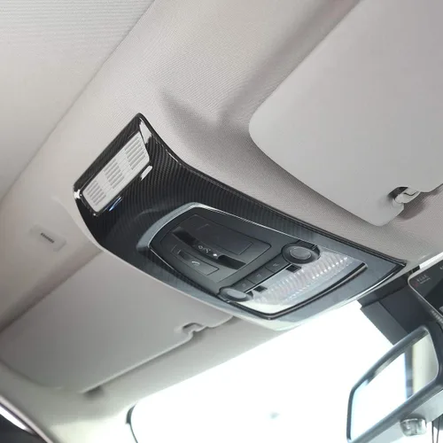 Miniatura 3 de YIWANG Pegatinas de marco de luz de lectura frontal interior ABS estilo fibra de carbono para BMW X3 F25 2011-2017, X4 F26 2014-2017,5 Series F10