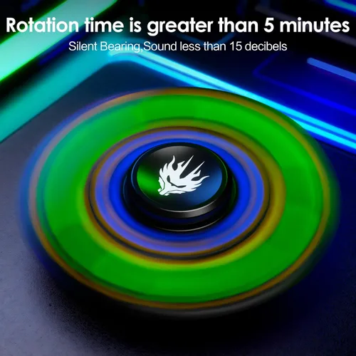 Miniatura 4 de Cool Trendy Fidget Spinners, Fidget Spinner Gifts, Stress Anxiety ADHD Relief Figets, Metal Finger Hand Spinner with Green/Yellow/Blue Luminous