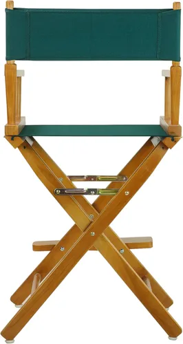 Miniatura 3 de Casual Home - Silla de director de 24 in, marco de roble miel, con lona color verde cazador, altura de mostrador Marco de roble miel - Madera maciza
