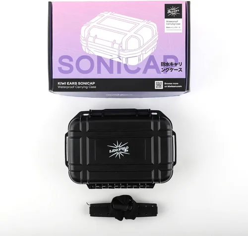 Miniatura 8 de Kiwi Ears SONICAP - Funda rígida impermeable para IEM, caja de almacenamiento protectora portátil con bolsillo de malla extraíble, estuche compacto