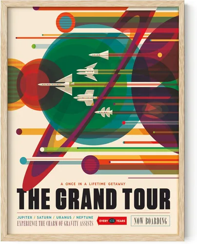 Miniatura 55 de HAUS AND HUES Póster espacial vintage – Visiones del futuro arte de la NASA, impresiones JPL, sin marco, 12 x 16 pulgadas Pso