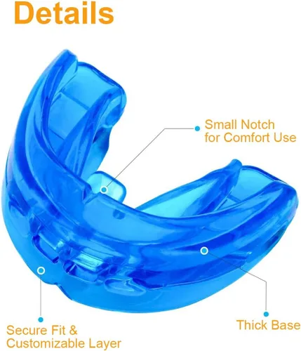 Miniatura 4 de Coolrunner Protector bucal de doble apoyo, protector bucal deportivo para jóvenes, protector bucal para jóvenes para protección de dientes