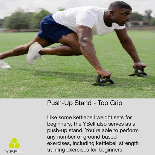 Miniatura 4 de TRX YBell Neo Series 3-in-1 Kettlebell, Dumbbell and Push Up Bar Workout Equipment Commercial Grade Neoprene Coated Surface Perfect for Strength
