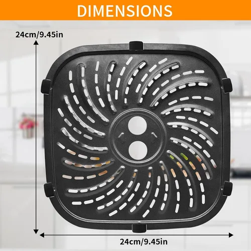 Miniatura 2 de GWY Accesorios para freidora de aire PowerXL Vortex Pro de 8 cuartos de galón, antiadherente ovalada de 10 x 10 pulgadas, piezas de repuesto