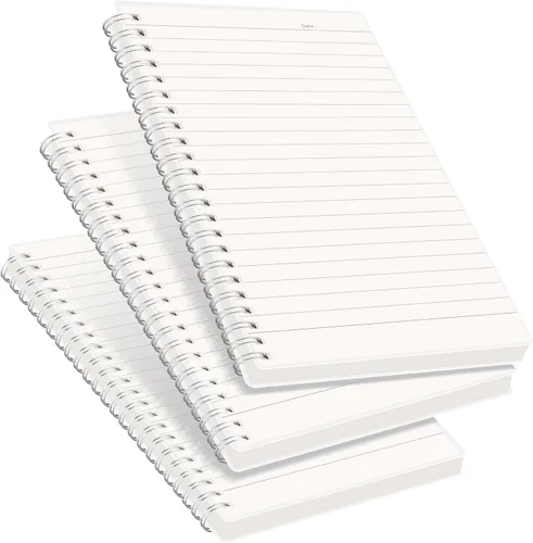 Miniatura 16 de RETTACY Cuaderno de diario en blanco, paquete de 3, 160 páginas por paquete, tamaño mediano A5 (5.7'' × 8.3''), papel grueso de 100 GSM, Transparente